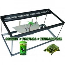 TORTUGA+COMIDA+TERRARIO 25 L