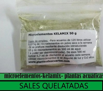 Sales quelatadas acuario